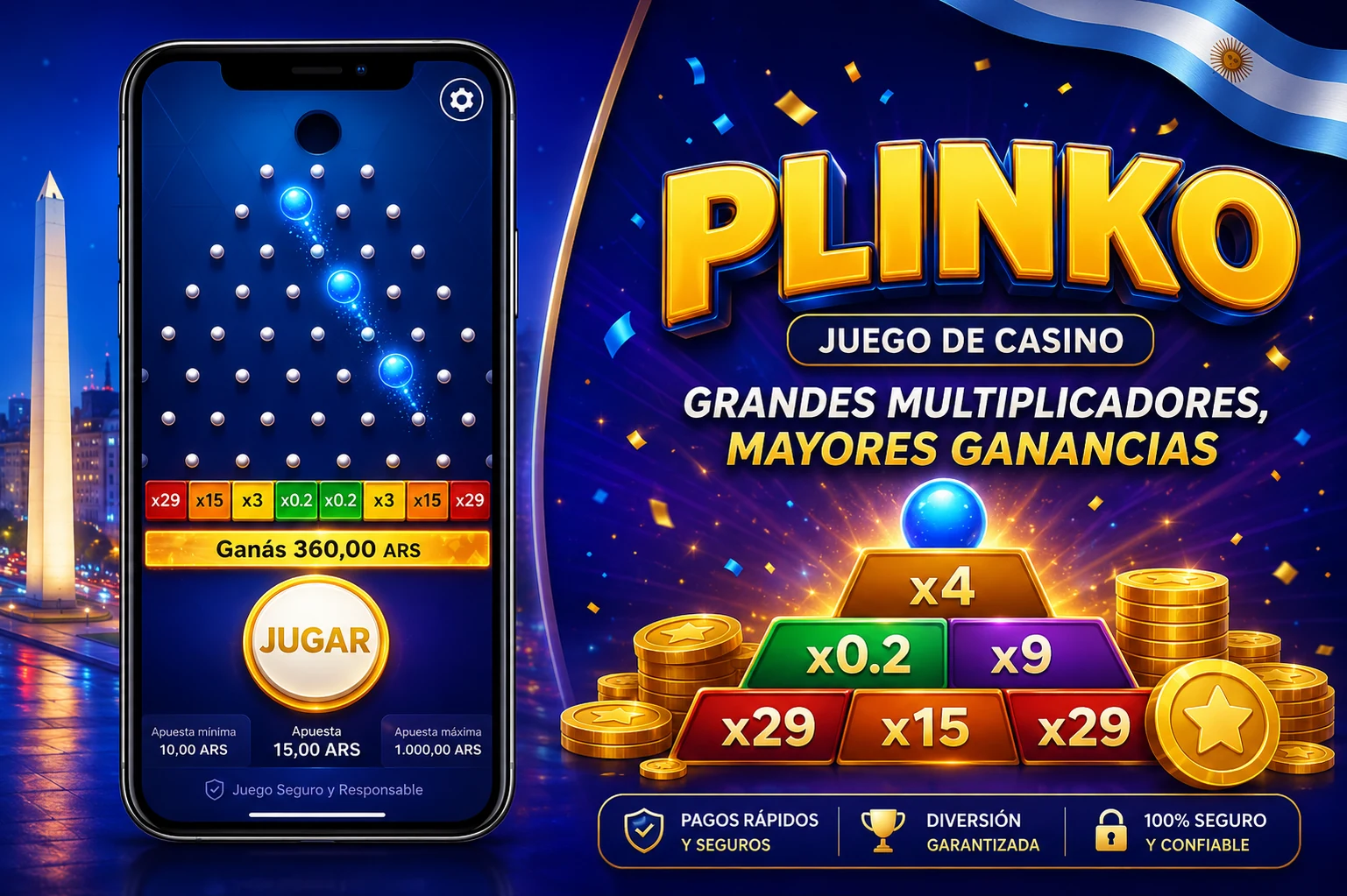 Pantalla móvil de casino con saldo y tablero visible